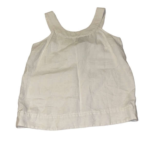 Jones New York White Linen Sleeveless Top - Women’s Size Medium - Picture 2 of 6